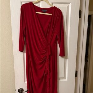 American Living Red Long Sleeve Dress